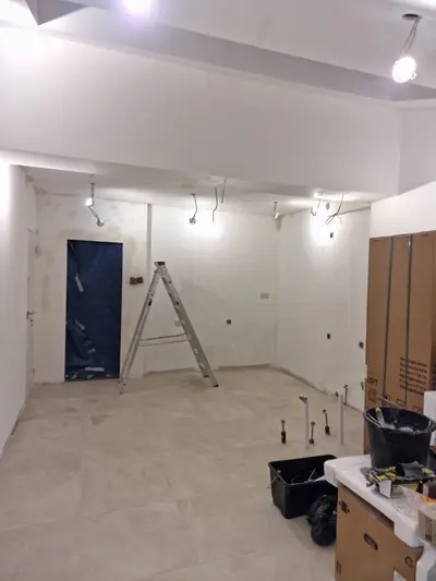 Before: Wall requiring plastering